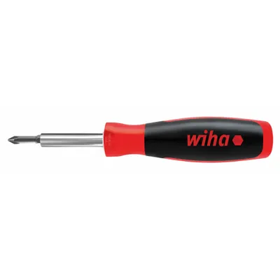 WIHA Multi-Bit Screwdriver: Nut Driver/Phillips/Slotted Tip - Combination Multi-Bit Screw & Nut Drivers