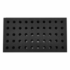 This test tube rack is constructed from EVA material, providing cushioning and chemical resistance for secure tube storage. It holds up to 50 tubes, suitable for organizing samples in laboratory settings.
