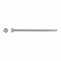 Self-Drilling Screw: #12 Size, 4 in Lg, Steel, Climaseal™, Hex Washer, External Hex, 50 PK (MPN 1146000)