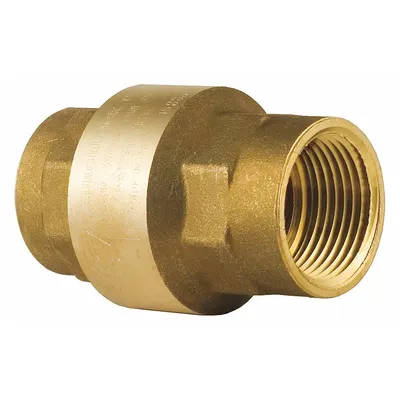 BONOMI VALVE: Swing, Inline Valve Body, 1/4 in Pipe Size, FNPT x FNPT, Brass - Lead-Free Brass Inline Disc Check Valves