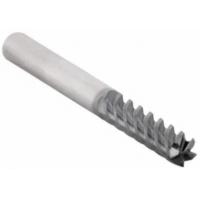 WIDIA HANITA Square End Mill: Carbide, AlTiN Coated, 5 Flute, 3/8" Mill Dia, 1-1/2" LOC - Carbide Square End Mills for Steel & Cast Iron