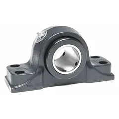 MOLINE BEARING Pillow Block Bearing: 2 1/2 in Bore, Fixed, Cast Iron, 2 3/4 in Shaft Ht, 4 Holes (MPN 19341208). Key specifications — Maximum Speed: 2,100 RPM; Mounting Bolt Size: 5/8 in; Brand: MOLINE BEARING.