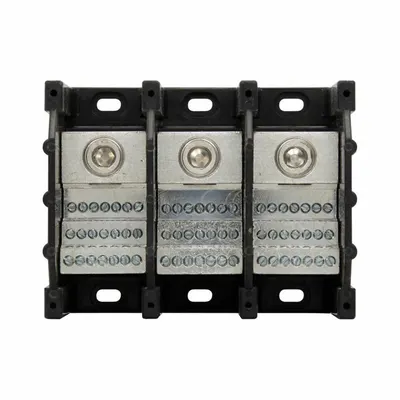 BUSSMANN Power Distribution Block: Open, Lug, Lug - Open Blocks with Lugs