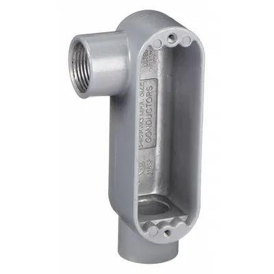 HUBBELL KILLARK Conduit Outlet Body: Aluminum, 3/4 in Trade Size, LR Body, 7 cu in Body Capacity - LR - 90° Elbow Type