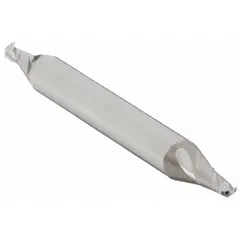 Solid carbide double-end ball end mill with a 1/16" mill diameter, 1/8" length of cut, and 1-1/2" overall length. Two-flute design with ball nose for contoured surfaces, slots, and 3D profiling in metal and composite workpieces. Suitable for mold making, die work, and precision machining.