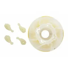 This repair kit includes components to service the short cam agitator assembly in washing machines. It is used to address issues such as poor cleaning or unusual noise during the wash cycle. The kit is designed for Electrolux washing machines and dryers.