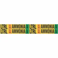Pipe Marker: LTRL, LIQ, Low, Fits 3/4 to 2 3/8 in Pipe O.D., 4 Pipe Markers, Without, English (MPN 90434)