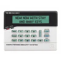 NAPCO Wireless Intrusion Keypad: 4 3/8 in Overall Ht, 1 1/8 in Overall Lg, 5 7/8 in Overall Wd, LED (MPN GEM-K1CA)