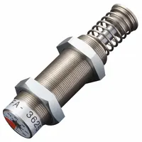 Steel-bodied shock absorber rated at 100 N force. Used in industrial automation and motion control to dampen impact and reduce vibration in light-duty linear actuators, packaging machinery, and conveyor systems