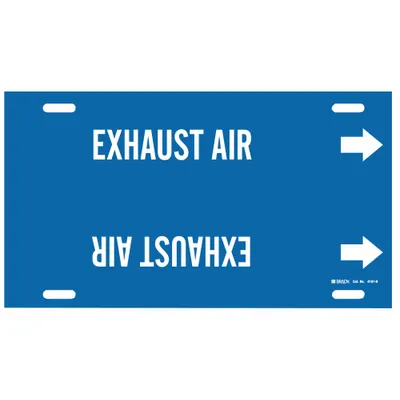 BRADY Exhaust Air Strap-On Pipe Marker - Exhaust Air Strap-On Pipe Markers