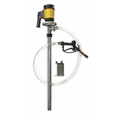 Dayton Electric Drum Pump: Pump with Hose & Nozzle, 1 hp HP, 110 V AC, 32 gpm - Centrifugal Electric Drum Pumps