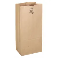 Grocery Bag: 6 5/12 in Wd, 4 1/4 in Dp, 13 5/12 in Ht, Grocery Bag, Kraft, 400 PK (MPN 70210)