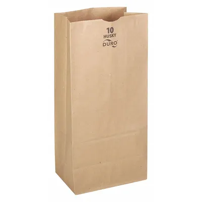 DURO Grocery Bag: 6 5/12 in Wd, 4 1/4 in Dp, 13 5/12 in Ht, Grocery Bag, Kraft - Hardware Bags