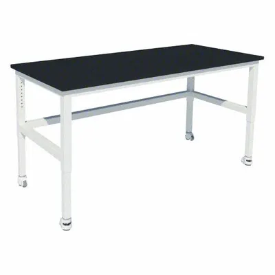 INSTOCK Heavy Duty Table: 30 in Overall Wd, 36 in Overall Ht, 7 ft Overall Lg, Phenolic - Adjustable-Height Laminate Surfaced Lab Tables