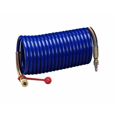 3M Coiled Airline Hose: 100 ft Hose Lg, 3/8 in Hose Inside Dia, 1/4 in MPT - 3M SAR Airline Hoses