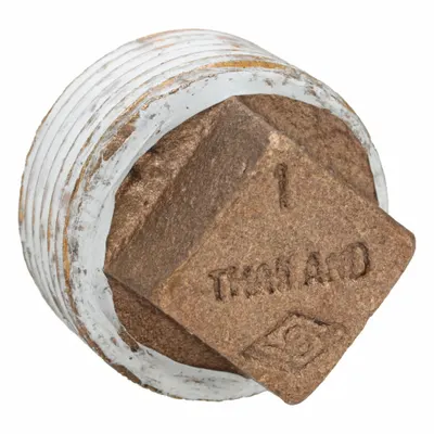 OEM APPROVED VENDOR 1 in NPT Threaded Solid Plug - Threaded Low-Pressure Pipe Fittings for Potable Water with Thread Sealant