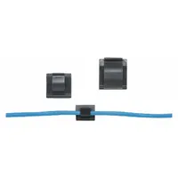Cable Clip: 0.38 in Max. Bundle Dia., 0.49 in Slot Wd, 1 in Lg, 1 in Wd, Nylon 6/6, Black, 100 PK (MPN ACC38-AT-C0)
