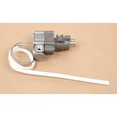 Thermostat for temperature regulation in industrial heating and combustion systems. Used as a replacement part in boilers, furnaces, and process heating equipment. Consult original equipment manual for electrical ratings and temperature range.