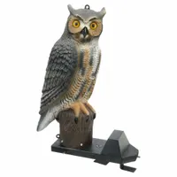 BIRD BARRIER Screech Decoy: Brown/White, Plastic, 400 sq ft Coverage Area, Targets Pigeons/Sparrows (MPN SD-OWL2)