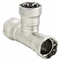 VIEGA MEGAPRESS Crimp Tee Fitting: 1 in Pipe x 1 in Pipe x 1 in Pipe Size, EPDM (MPN 90115)