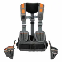 KLEIN TOOLS Tool Vest: 20 in W, 27 Pockets, Gray, Ballistic Nylon, 28 in Overall Lg (MPN 55829MB)
