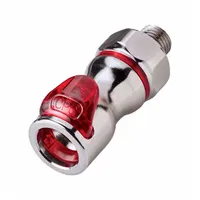 Quick Connection Coupling: Straight, 1/4 in Pipe Size, Warm Red, Quick Disconnect, Brass (MPN LQ4D30004RED)