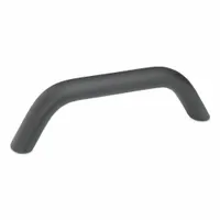 JW WINCO Pull Handle: Threaded Holes, Aluminum, Black, 4.72 in Mounting Hole Center to Center (MPN 565.3-20-120-A-SW)