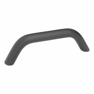 JW WINCO Pull Handle: Threaded Holes, Aluminum, Black - Load-Rated Standard "U" Pull Handles