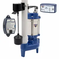 PRO SERIES PUMPS Sewage Ejector Pump: Cast Iron, Single Phase, 2/5 hp, 115V AC, 22 ft Max. Head, NPT (MPN E7040-VSC2-WiFi2)