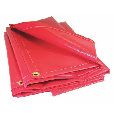 MAURITZON Tarp: 13.75 ft Lg, 11.67 ft Wd, Heavy Duty, 20 mil, Vinyl, Red - Vinyl Tarps