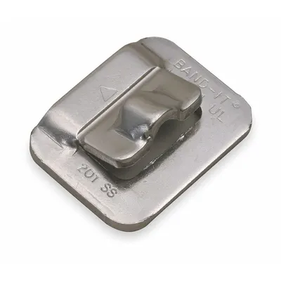 BAND-IT Strapping Buckle: Fits 3/4 in Strap Wd, Stainless Steel, 25 Qty, Flat, Heavy Duty - Strapping Buckles for Stainless Steel Strapping