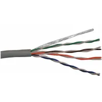 CAROL Category Cable: 100 ft Cable Lg, 24 AWG, Plenum, Gray, PVC, Std, CP5.30.10, 5e, Unshielded