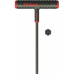 T-shaped hex key with a 7/32 in SAE tip size and a 9 in long arm. Made from steel with a black oxide finish. Used for driving SAE hex socket fasteners in assembly, maintenance, and repair tasks requiring increased torque and control.