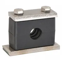 BEHRINGER PIPE SYSTEMS Vibration-Dampening Beta Clamp: Ribbed Bore, 304 Stainless Steel Clamp (MPN SHT5150-PP)