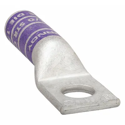 BURNDY Compression Lug: 1/2 in Stud Size, 4/0 AWG – 4/0 AWG For Wire Sizes, Stranded Wire Type - One-Hole Compression Lugs