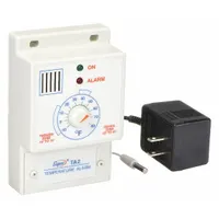 SUPCO Temperature Alarm: -10°F to 80°F, ±5°F, 6 ft Cable Lg, Plug-In, External Holes (MPN TA2)