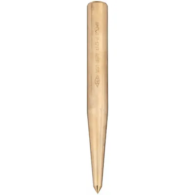AMPCO Center Punch: Non-Sparking, 7/16 in Tip Size, Round, 1 1/16 in Shank Dia - Non-Sparking Centering Punches