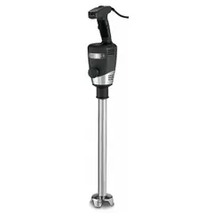 This immersion blender is powered by a 1 hp motor with variable speed control, allowing adjustment for different blending tasks. With a 33-inch overall height, it is suited for large-batch blending in commercial kitchens and food processing operations.
