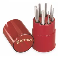 Drive Pin Punch Set: 1/4 in_1/8 in_1/16 in_3/16 in_3/32 in_5/16 in_5/32 in_7/32 in Tip Dia, 8 Pieces (MPN S565WB)