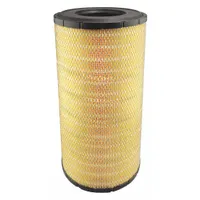Round/oval engine air filter with radial seal design. Overall height 20 9/16 inches. Removes airborne contaminants from intake air to protect engine components in heavy-duty truck and equipment applications