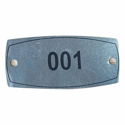OEM APPROVED VENDOR Number Plate, 1 to 10, Aluminum, Gray - Number Plates