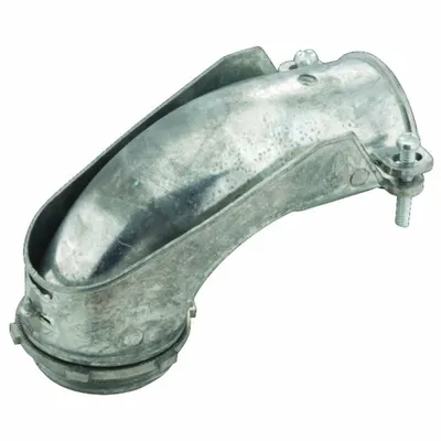RACO Connector - Clamp Style, 90 Degrees: Zinc, 2 in Trade Size, 2 in MNPT - 90° Connectors - Clamp Style
