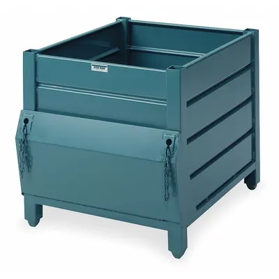STEEL KING Bulk Container: 24.3 cu ft, 36 in x 44 in x 30 1/2 in, Lid Not Included - Solid Steel Bulk Containers