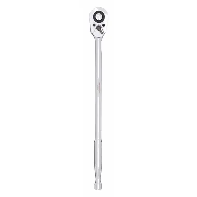 WESTWARD Hand Ratchet: Pear, Reversible, 15 in Overall Lg, Chrome - Standard-Head Ratchets