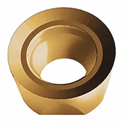 Round indexable milling insert with 16 mm diameter and 5 mm thickness. Grade D57 provides wear resistance for interrupted cuts. Suitable for high-feed roughing and finishing of steel, stainless steel, and cast iron in general machining operations.