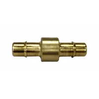MEM-CO Barbed Fitting Coupling: 5/32 in ID x 5/32 in ID Size, Barbed x Barbed, Brass, Beaded Barb (MPN C3-1/2-NP)