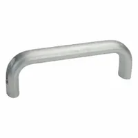 JW WINCO Pull Handle: Unthreaded Holes, Aluminum, Silver, 6.3 in Mounting Hole Center to Center (MPN 565.1-20-160-BL)