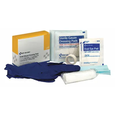 FIRST AID ONLY Wound Dressing Kit: 10 Components, 1 People Served - Partial First Aid Kit Refills