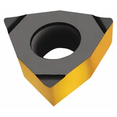 Trigon (W) shaped indexable turning insert for CNC lathe operations. Provides three cutting edges for efficient material removal in general turning applications. Consult WALTER technical catalog for detailed geometry and grade specifications.