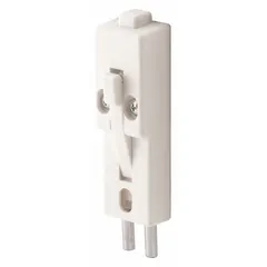 This sliding door lock from PRIME-LINE measures 4 inches in height and 1 1/4 inches in width. It is designed for use on sliding doors in various settings, providing a means to secure the door in a closed position.